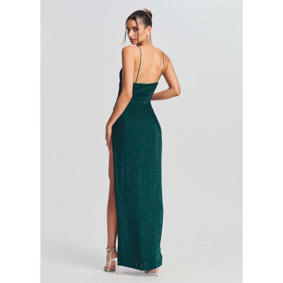 NWT Retrofête Katya Maxi Sequin Dress in Green Size Small - Picture 3 of 8
